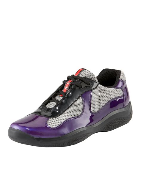 purple prada shoes men